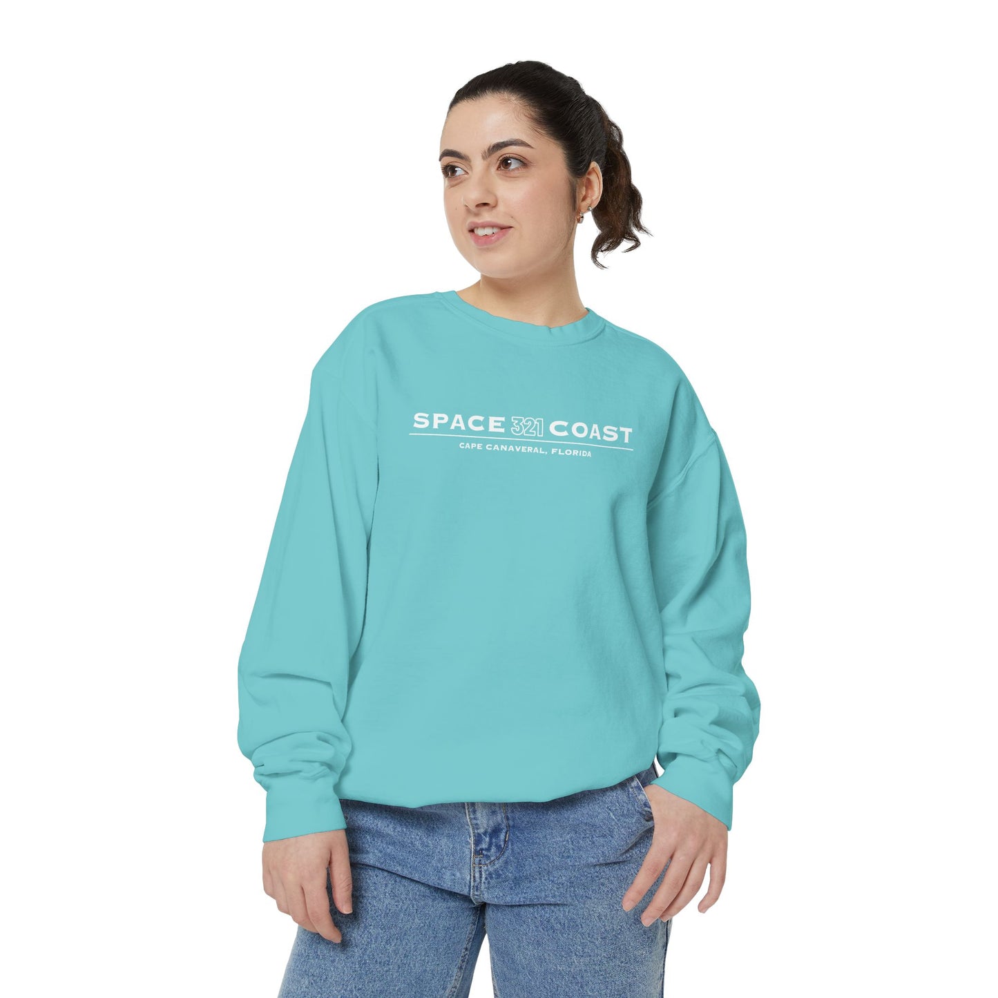 Space Coast 321 Unisex Garment-Dyed Sweatshirt