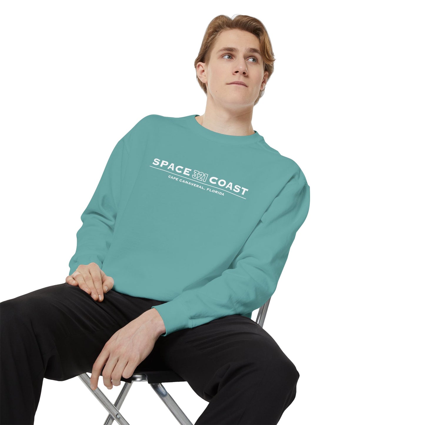 Space Coast 321 Unisex Garment-Dyed Sweatshirt