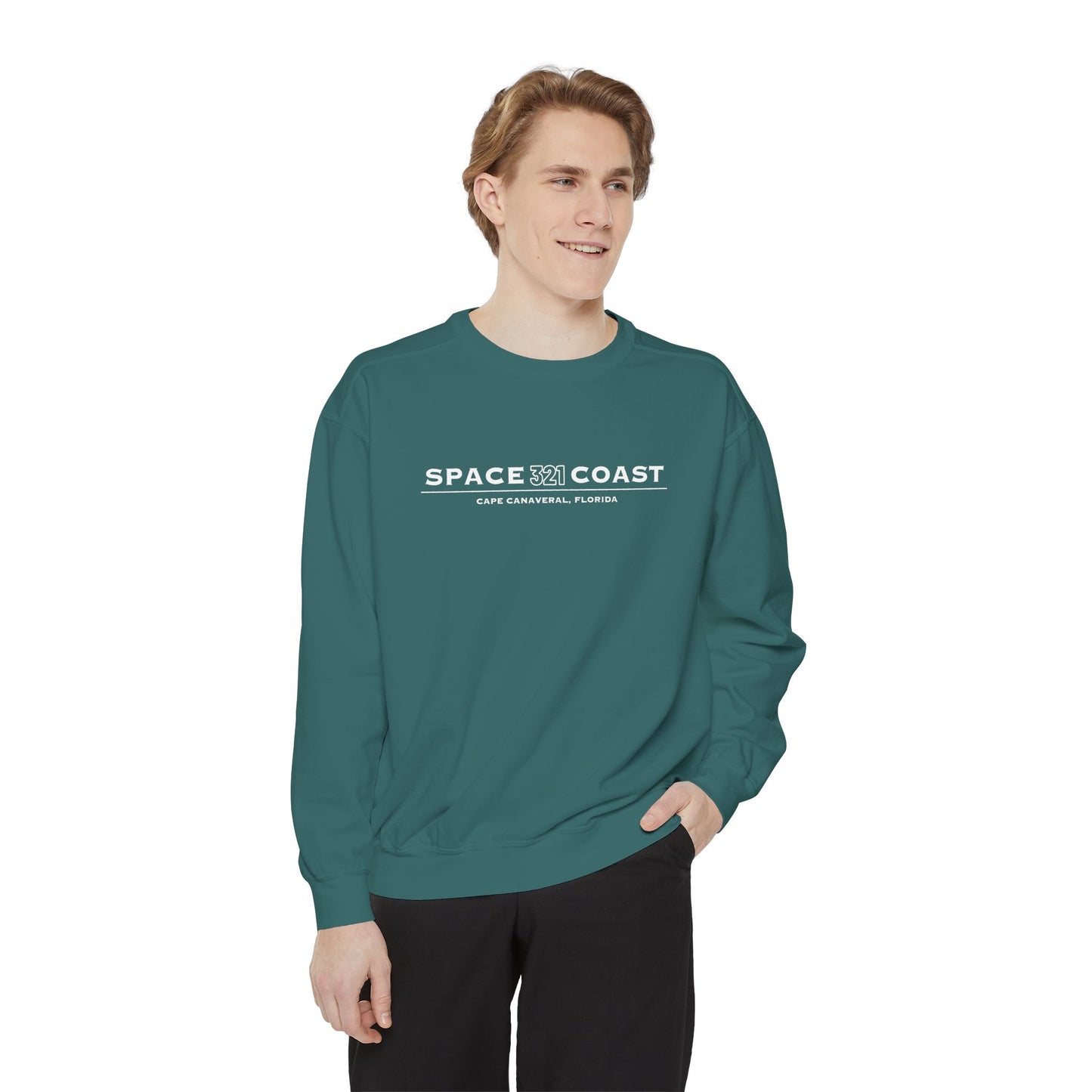 Space Coast 321 Unisex Garment-Dyed Sweatshirt