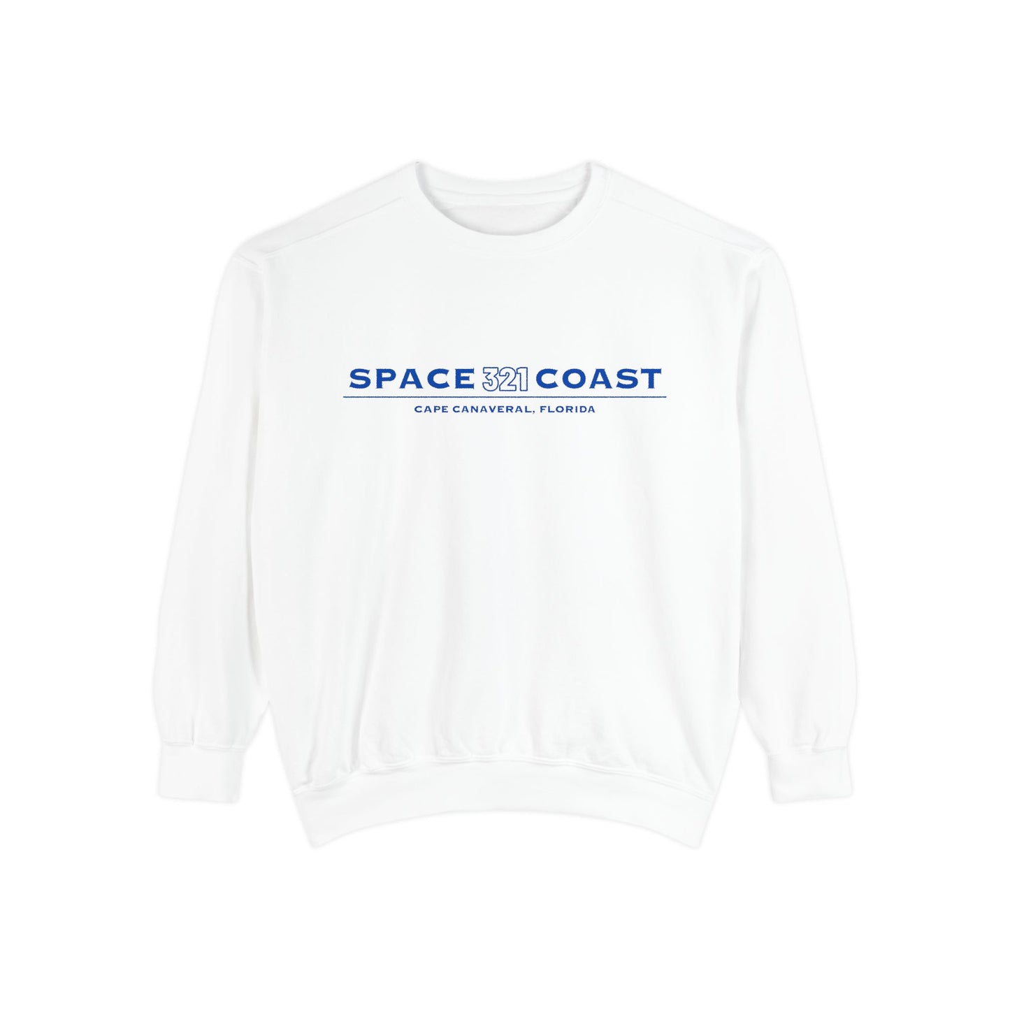 Space Coast 321 Unisex Garment-Dyed Sweatshirt Navy
