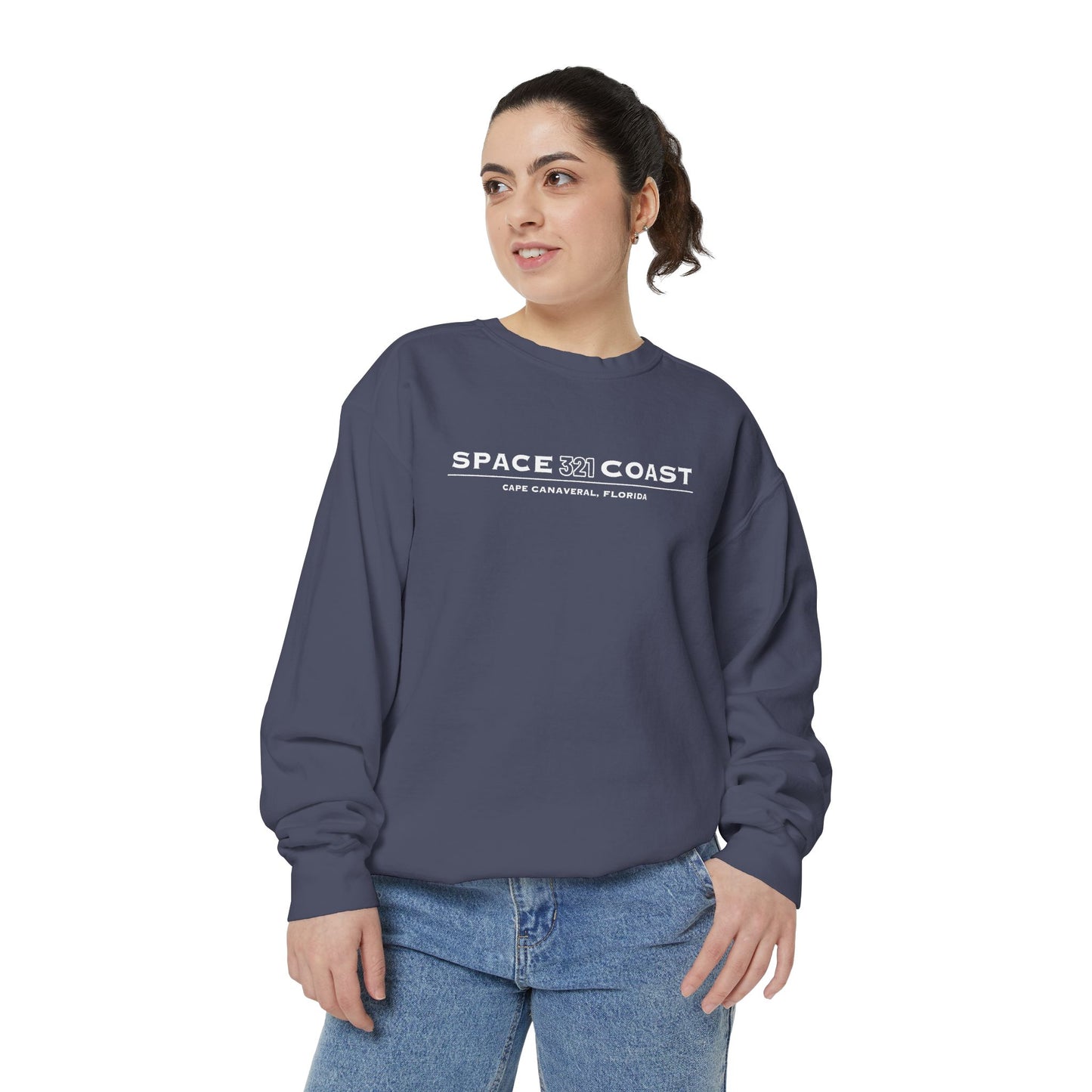 Space Coast 321 Unisex Garment-Dyed Sweatshirt