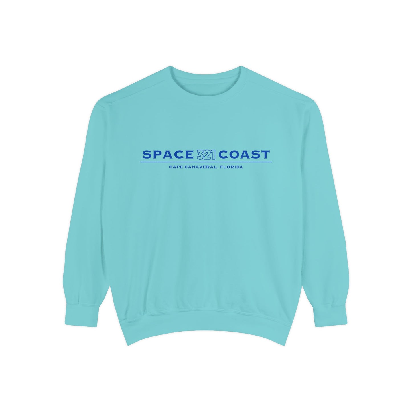 Space Coast 321 Unisex Garment-Dyed Sweatshirt Navy