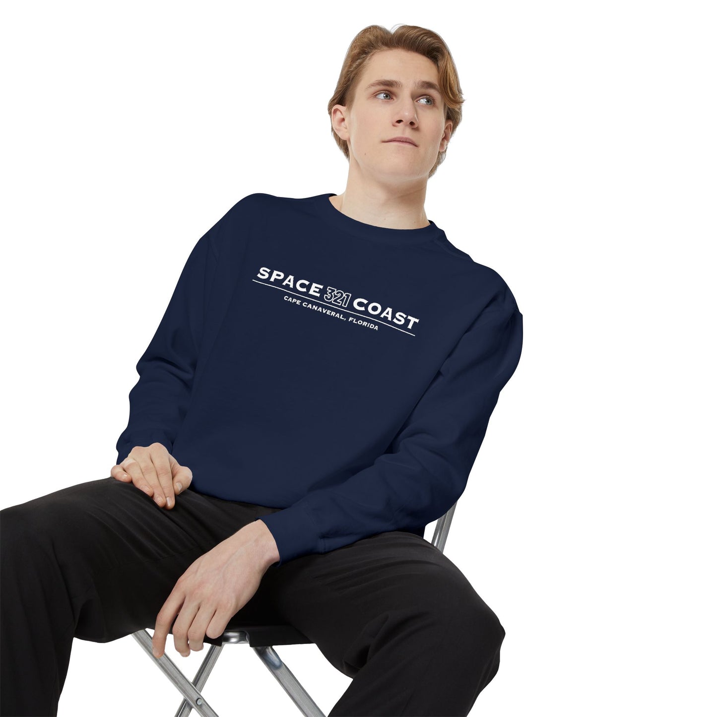 Space Coast 321 Unisex Garment-Dyed Sweatshirt