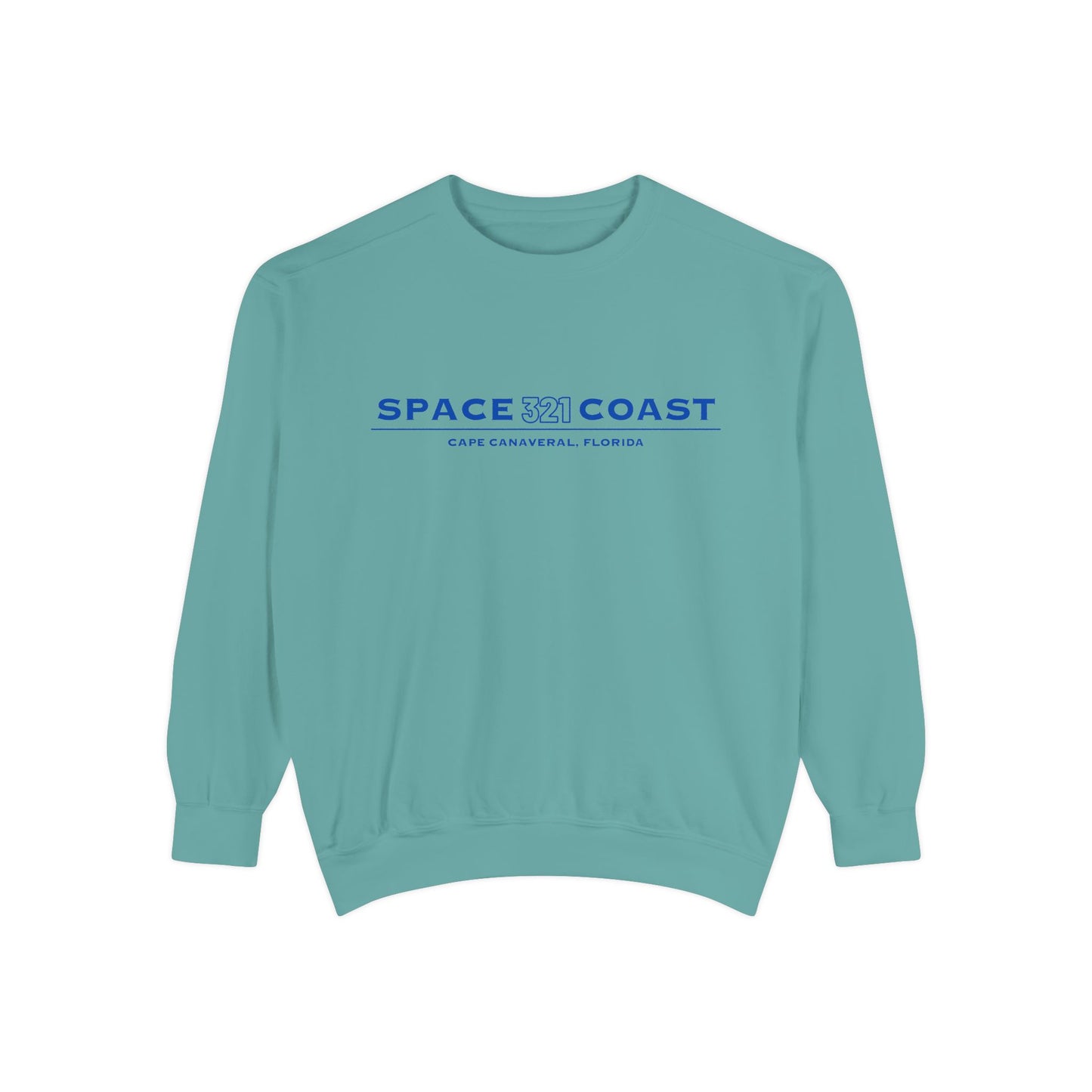 Space Coast 321 Unisex Garment-Dyed Sweatshirt Navy
