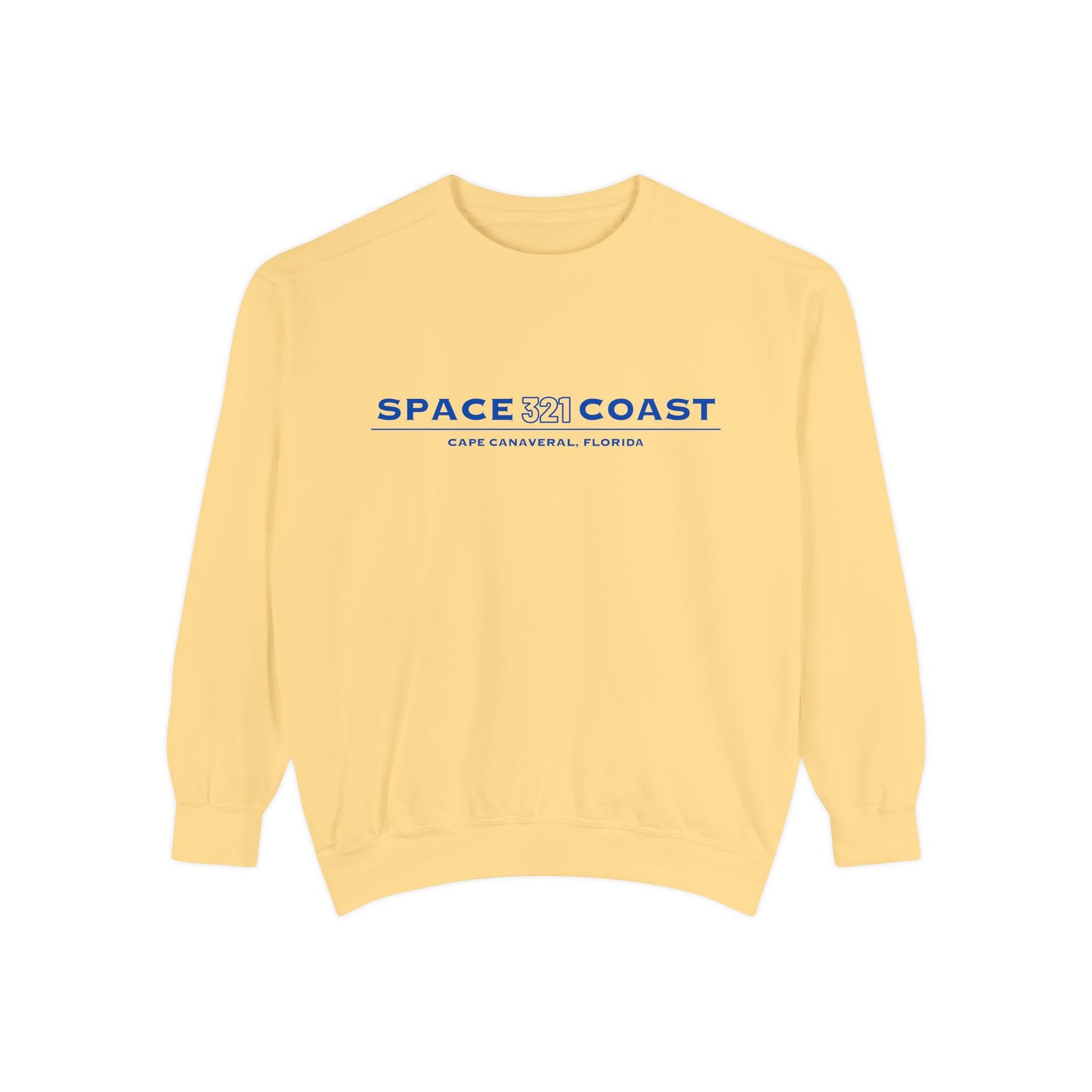 Space Coast 321 Unisex Garment-Dyed Sweatshirt Navy